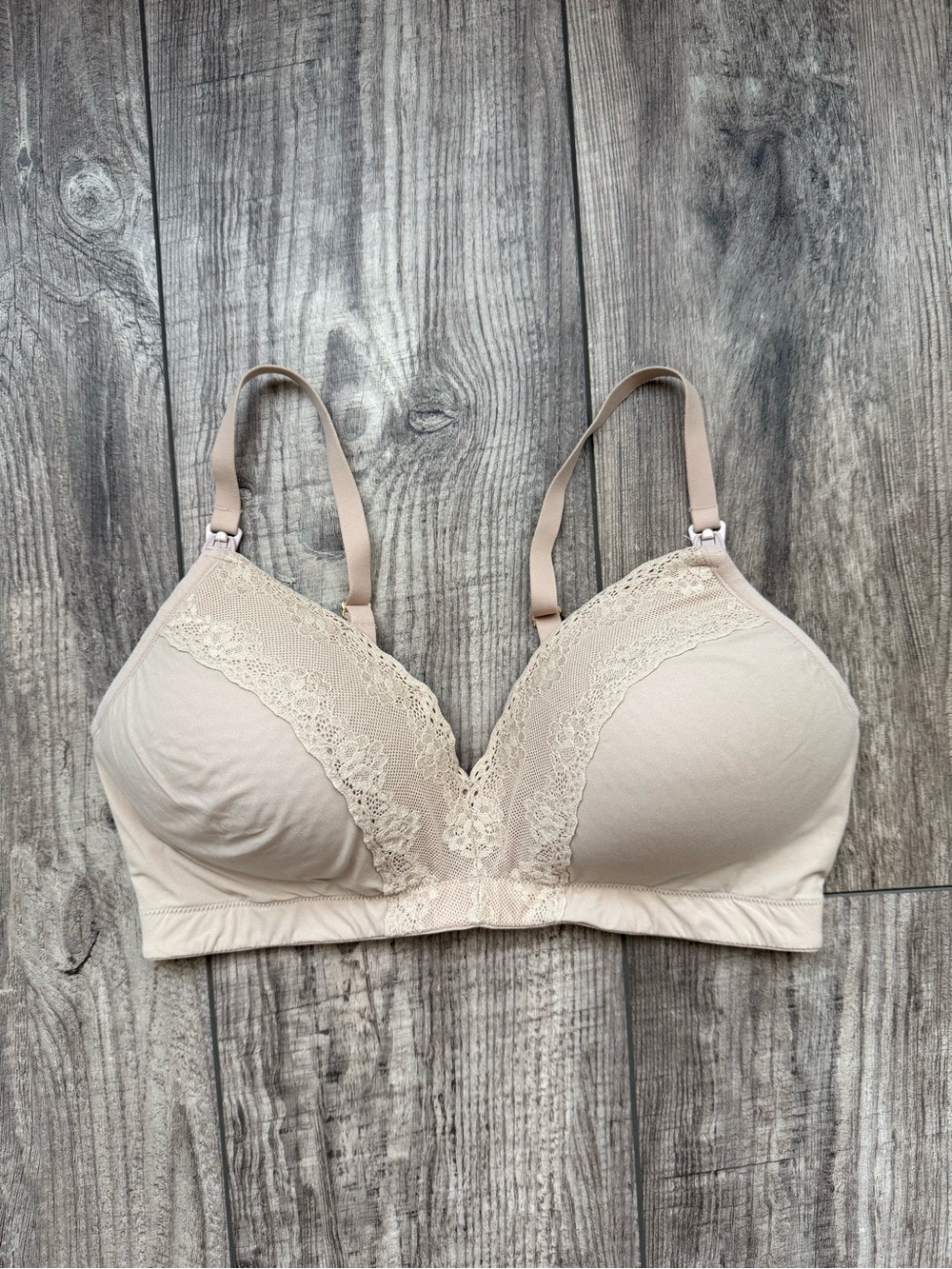 Natori wireless nude nursing bra